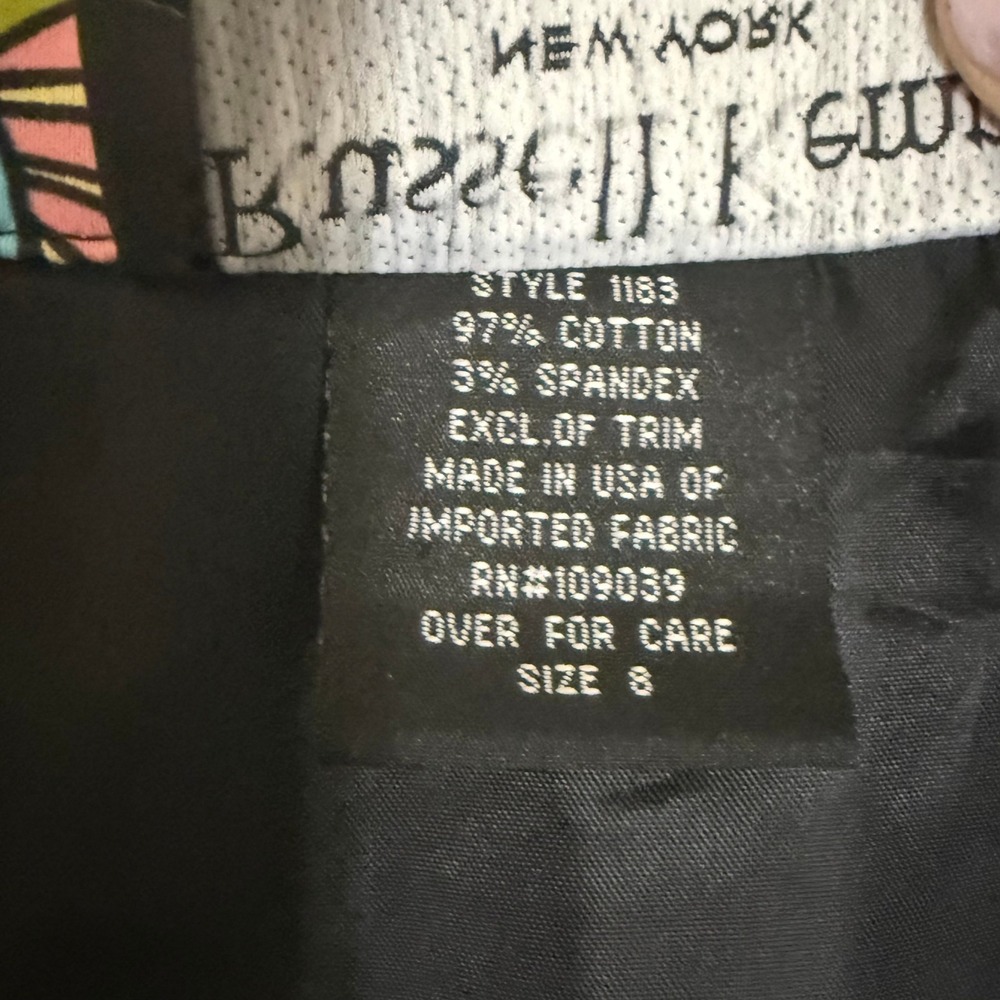 RARE Russell Kemp New York Womens Blazer Jacket Size 8 Floral Print Button Front - Picture 10 of 14